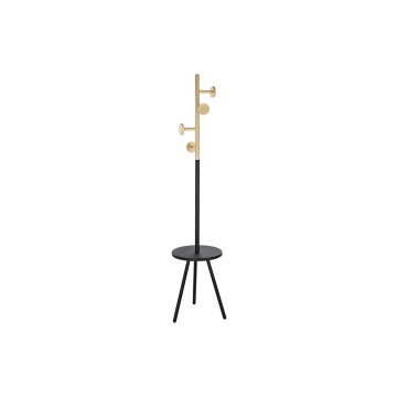 DKD Home Decor Stojalo za klobuke DKD Home Decor Natural Black Steel Naravna guma (41,5 x 39 x 175 cm)