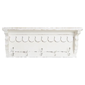 DKD Home Decor Stenski obešalnik DKD Home Decor Fir Metal Romantic (80 x 18 x 30 cm)