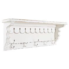 DKD Home Decor Stenski obešalnik DKD Home Decor Fir Metal Romantic (80 x 18 x 30 cm)