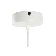 DKD Home Decor Stropna svetilka DKD Home Decor Kovinska bela svetlo rjava ratan 50 W (30 x 30 x 38 cm)
