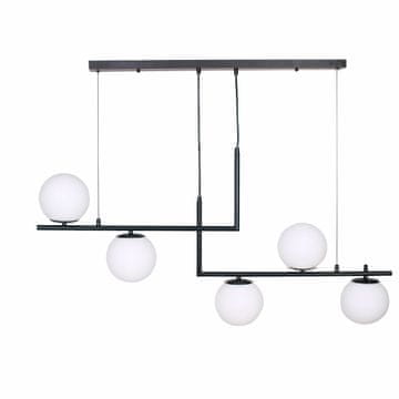 DKD Home Decor Stropna svetilka DKD Home Decor Crystal Black Metal (110 x 35 x 43 cm)