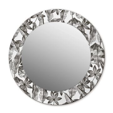 tulup.si Tiskano okroglo ogledalo Tropski listi