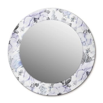 tulup.si Okroglo ogledalo s potiskanim okvirjem Modre vrtnice
