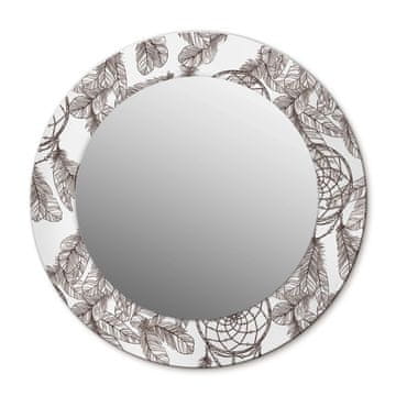 tulup.si Okroglo okrasno ogledalo Sanjsko perje