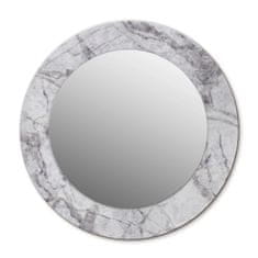 tulup.si Okroglo stensko okrasno ogledalo Beli marmor fi 100 cm
