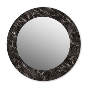 tulup.si Okroglo okrasno ogledalo Črni marmor