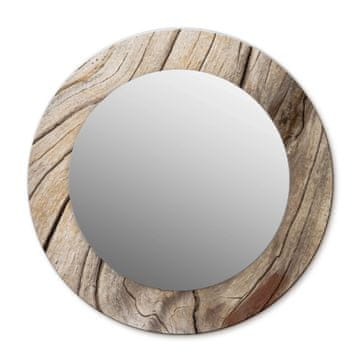 tulup.si Okroglo stensko okrasno ogledalo Razpočen les