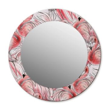 tulup.si Okroglo stensko okrasno ogledalo Vzorec plamena