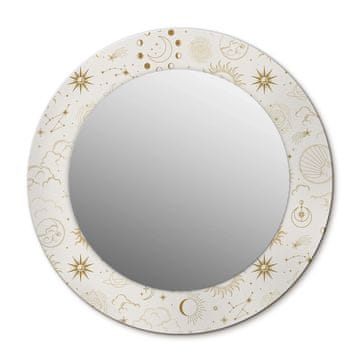 tulup.si Okroglo ogledalo s potiskanim okvirjem Mistični ezoterični vzorec