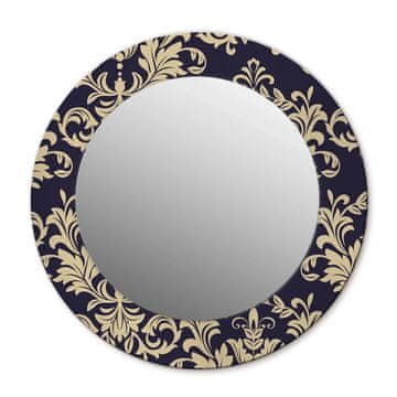 tulup.si Okroglo stensko okrasno ogledalo Cvetni vzorec