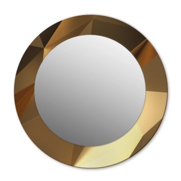 tulup.si Okroglo stensko okrasno ogledalo Zlata abstrakcija