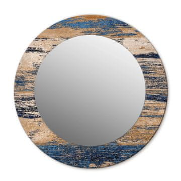 tulup.si Okroglo stensko okrasno ogledalo Abstraktni les