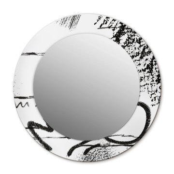 tulup.si Okroglo stensko okrasno ogledalo Vzorec grafitov