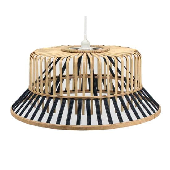 DKD Home Decor Stropna luč DKD Home Decor Brown Black Bamboo 50 W 60 x 60 x 30 cm 60 x 60 x 25 cm