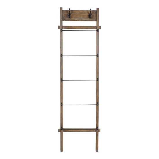 DKD Home Decor Stojalo za plašče DKD Home Decor Les Kovina (46 x 9 x 1 cm)