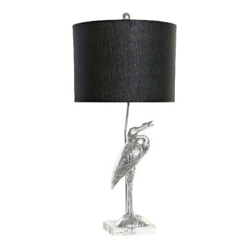 DKD Home Decor Namizna svetilka DKD Home Decor Črna Srebrna Poliester Akrilna smola 220 V 60 W (33 x 33 x 74 cm)