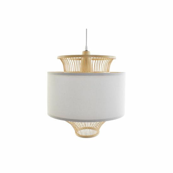 DKD Home Decor Stropna svetilka DKD Home Decor White Polyester Bamboo (40 x 40 x 52 cm)