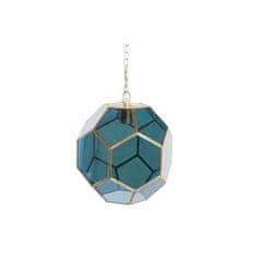 DKD Home Decor Stropna svetilka DKD Home Decor Crystal Blue Golden Brass 50 W (28 x 28 x 31 cm)