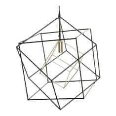 DKD Home Decor Stropna svetilka DKD Home Decor Črna kovina 25W 220 V Zlata (52 x 52 x 53 cm)