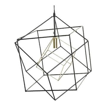 DKD Home Decor Stropna svetilka DKD Home Decor Črna kovina 25W 220 V Zlata (52 x 52 x 53 cm)