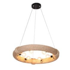 DKD Home Decor Stropna luč DKD Home Decor Brown Rope (51 x 51 x 10 cm) (47 X 47 X 10 CM)