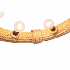 DKD Home Decor Stropna luč DKD Home Decor Brown Rope (51 x 51 x 10 cm) (47 X 47 X 10 CM)