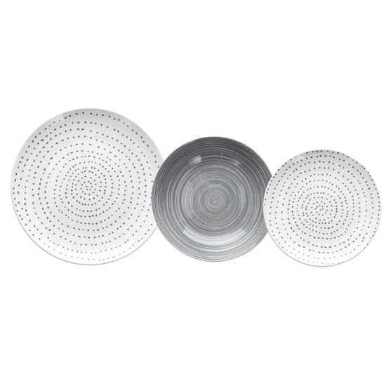 Tognana 18-delni set krožnikov Koonan / siva / porcelan