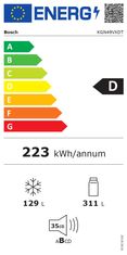 Bosch KGN49VXDT prostostoječi hladilnik, kombinirani, črn