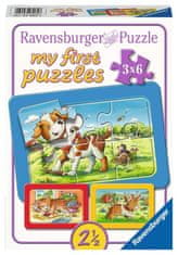 Ravensburger Moja prva uganka Živalski prijatelji 3x6 kosov