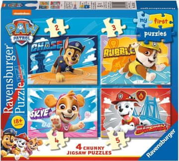 Ravensburger Moja prva sestavljanka Paw Patrol 4 v 1 (2,3,4,5 kosov)