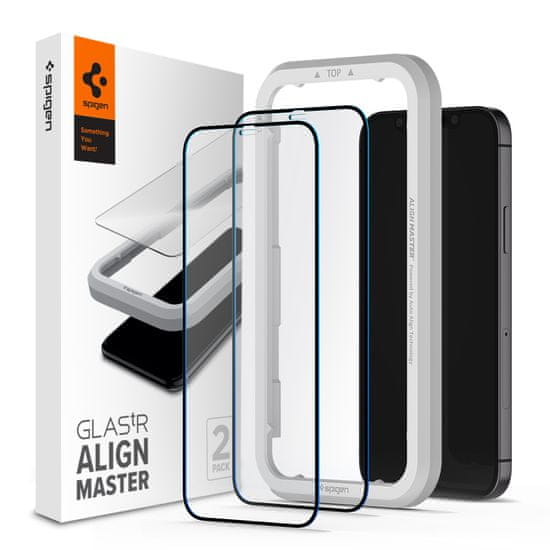 Spigen Glas ALM FC Black, 2 Pack - iPhone 12 mini