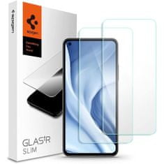 Spigen Glas Slim, 2 Pack - Xiaomi Mi 11 Lite/Xiaomi Mi 11 Lite 5G