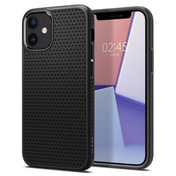 Spigen Ovitek za telefon Liquid Air, črn, iPhone 12 mini