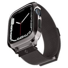 Spigen Zaščitni pokrov za pametno uro Metal Fit Pro, grafitni, za Apple Watch 8/7 45 mm