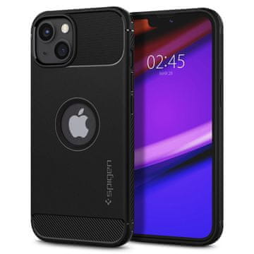 Spigen Ovitek za telefon, Liquid Air, črn, iPhone 13
