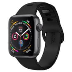 Spigen Pas za uro, silikonski, črn, za Apple Watch Ultra 49mm/8/7 45mm/SE 2022/6/SE/5/4 44mm/3/2/1 42mm