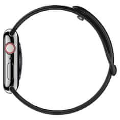 Spigen Pas za uro, silikonski, črn, za Apple Watch Ultra 49mm/8/7 45mm/SE 2022/6/SE/5/4 44mm/3/2/1 42mm