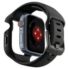 Spigen Zaščitni pokrov za pametno uro Liquid Air Pro, črn, za Apple Watch 8/7 41 mm