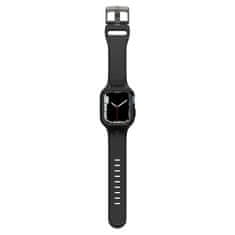 Spigen Zaščitni pokrov za pametno uro Liquid Air Pro, črn, za Apple Watch 8/7 45 mm