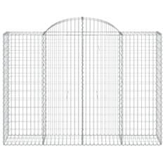 Vidaxl Obokana gabonska košara 200x50x140/160 cm pocinkano železo