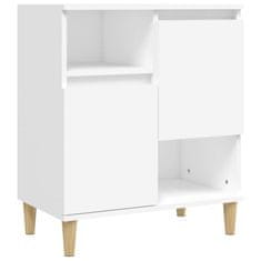 Vidaxl Komoda bela 60x35x70 cm inženirski les