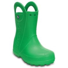 Crocs Dežni škornji zelena 34 EU Handle Rain Boot Kids