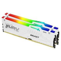 Kingston FURY Beast White/DDR5/32GB/5600MHz/CL40/2x16GB/RGB/bela