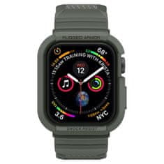 Spigen Zaščitni pokrov za pametno uro Rugged Armor Pro, zelen, za Apple Watch 8/7 (45 mm)/SE 2022/6/SE/5/4 (44 mm)