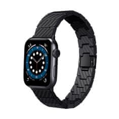 Pitaka Pas za uro iz ogljikovih vlaken, črn, Apple Watch Ultra (49 mm) 8/7 (45 mm)/6/SE/5/4 (44 mm)/3/2/1 (42 mm)