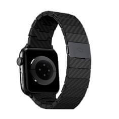 Pitaka Pas za uro iz ogljikovih vlaken, črn, Apple Watch Ultra (49 mm) 8/7 (45 mm)/6/SE/5/4 (44 mm)/3/2/1 (42 mm)