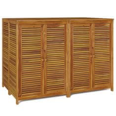 Vidaxl Vrtna škatla za shranjevanje 140x87x104 cm trden akacijev les