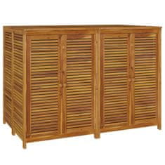 Vidaxl Vrtna škatla za shranjevanje 140x87x104 cm trden akacijev les