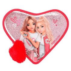 Top Model Vrhunski model peresnice v obliki srca, Roza, z vzorcem srčkov in bleščicami, Fergie + Candy