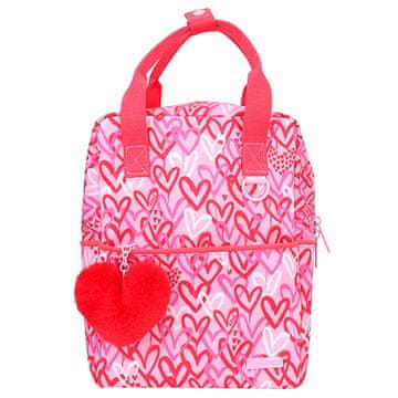 Top Model Nahrbtnik-torba , Roza, z vzorcem srčkov